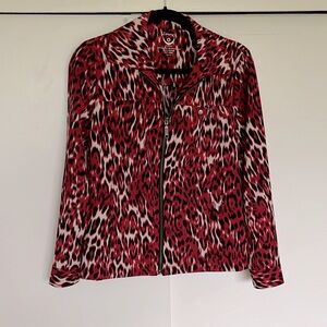 Chico’s Zenergy Red Cheetah Jacket